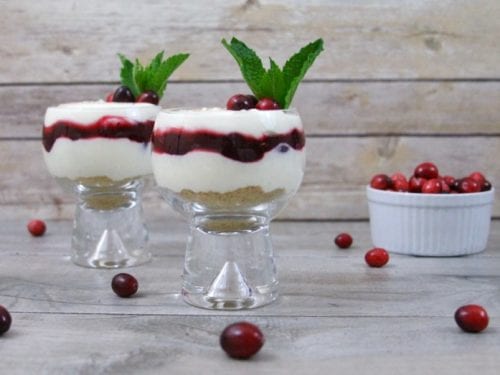 no bake eggnog berry cheesecakes recipe